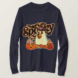 Camisa de manga longa com abóbora de fantasma assu