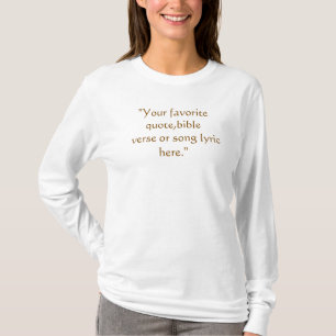 Camisa de Manga Longa com Citação Personalizada