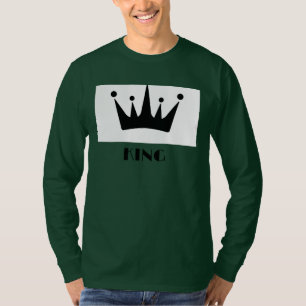 Camisa de manga longa com imagem da coroa de texto
