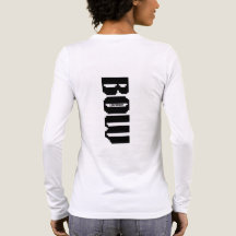 camisa de manga longa com marca de laço com confor