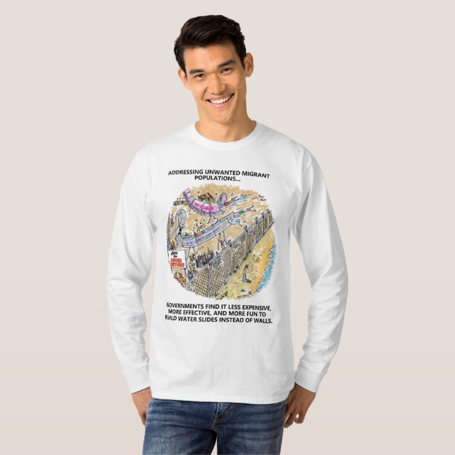 Camisa de manga longa desliza água para refugiados (Frente Completa)