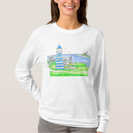 Camisa de manga longa do farol de americana