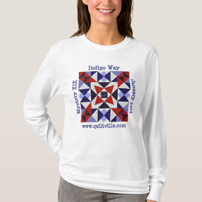 Camisa de manga longa do Indigo Way (Frente)