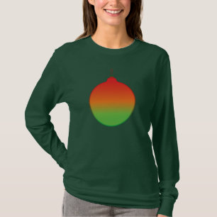 Camisa de Manga Longa enfeite de Bola de Natal