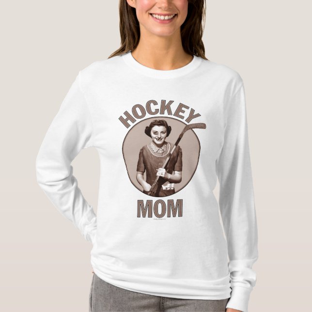 Camisa de manga longa leve da mãe de hóquei (Frente)