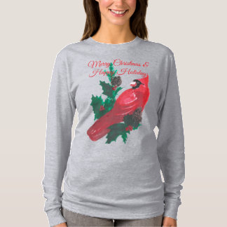 Camisa de Manga Longa Natal Cardinal Holly & Fruta