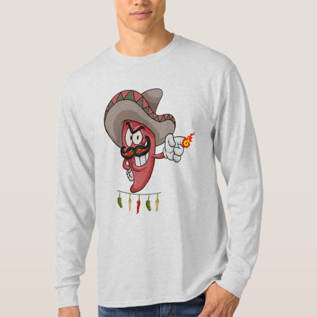 Camisa de manga longa para churrasco de chili (Frente)