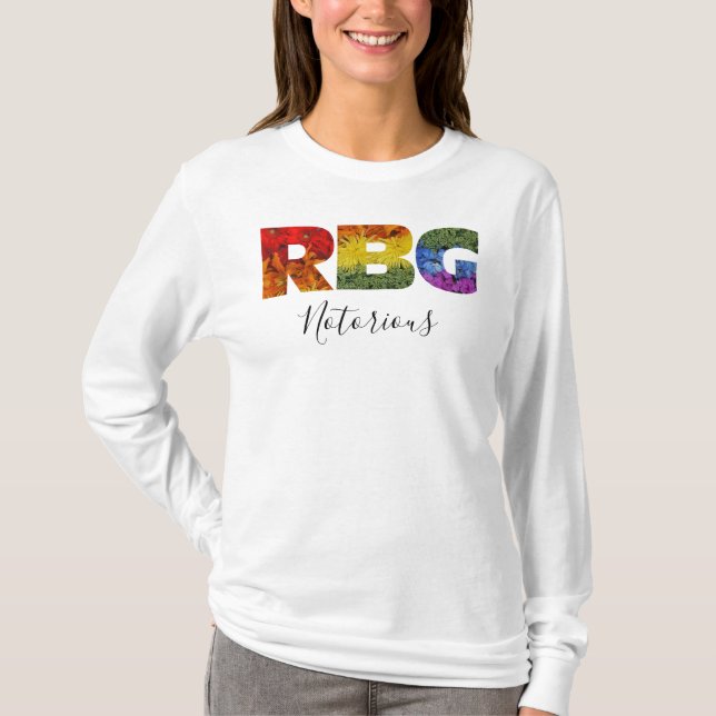 Camisa de manga longa RBG notória (Frente)