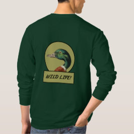 Camisa de manga longa verde floresta cabeça de pat