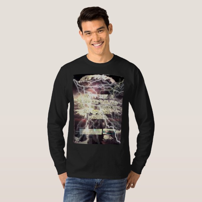 Camisa de manga preta da Bomba Atômica (Frente Completa)
