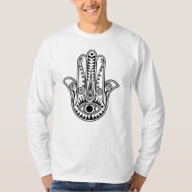 Camisa de Mão Hamsa de manga longa