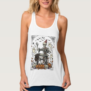 Camisa de máquina de costura de esqueleto de Hallo