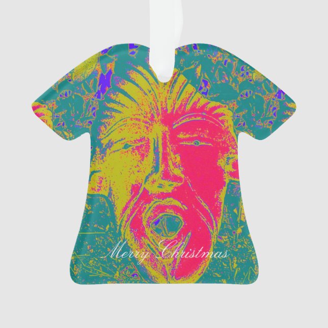 camisa de máscara facial de natal feliz enfeite (Frente)