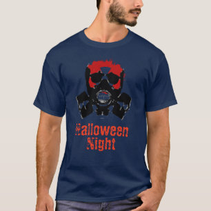 Camisa de máscara noturna do Halloween