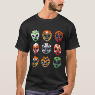 Camisa de Máscaras da Lucha Libre Menino Homens Lu