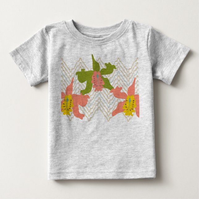 camisa de matéria têxtil da orquídea (Frente)