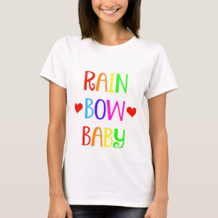 Camisa de maternidade do bebê do arco-íris com