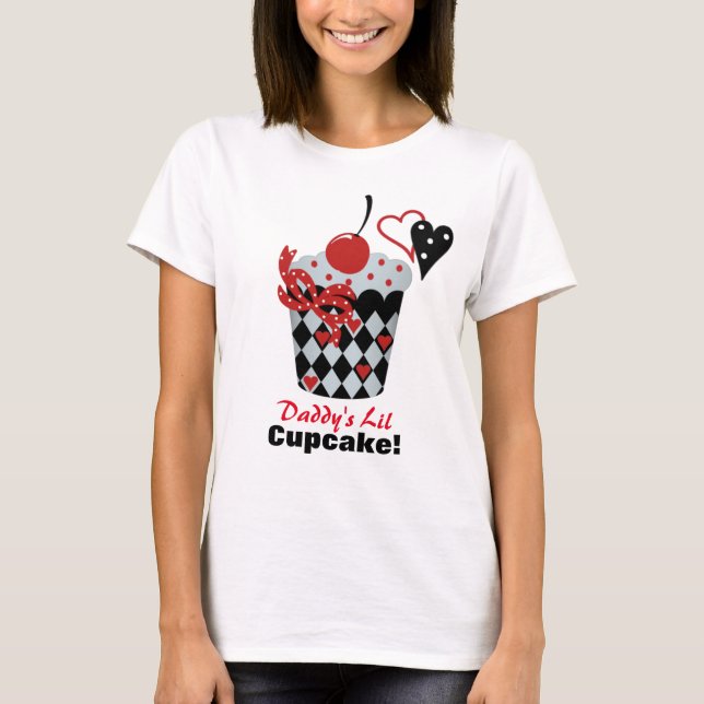 Camisa De Maternidade Do Cupcake De Lil Do pai (Frente)