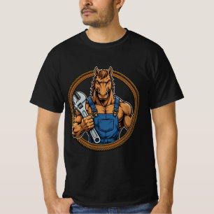 Camisa de Mecânico de Cavalo - Chave de Garagem de