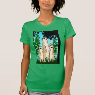 Camisa de Meerkat T, caminhada da família