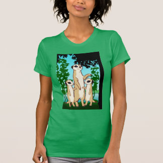 Camisa de Meerkat T, caminhada da família