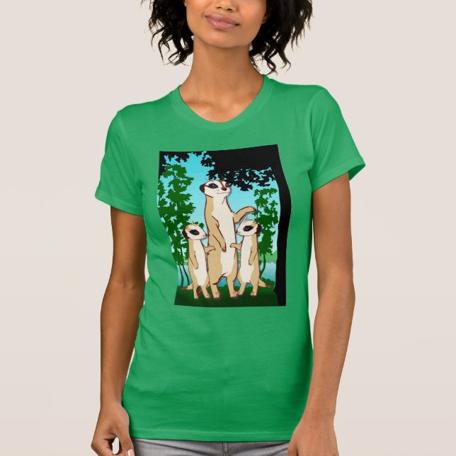 Camisa de Meerkat T, caminhada da família (Frente)