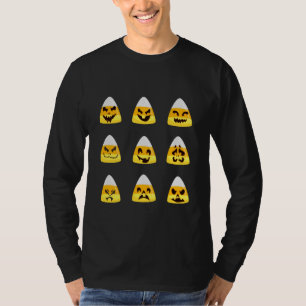 Camisa de Mel de Milho de Halloween   Face de milh