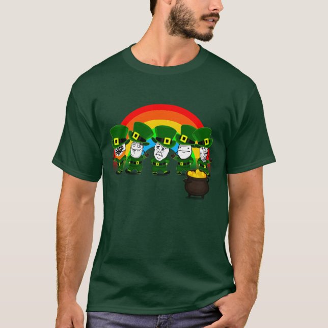 Camisa de Meme da cara da raiva do Leprechaun do (Frente)