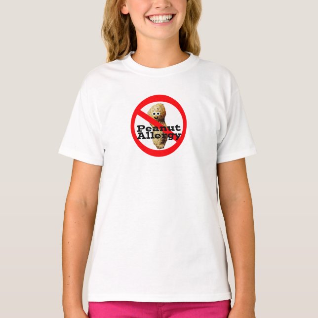Camisa de Menina com Alergia a Amendoim (Frente)