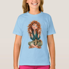 Camisa de menina com cor azul