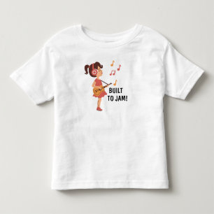 Camisa de Menina Country Rosa Tocando Violão Menin