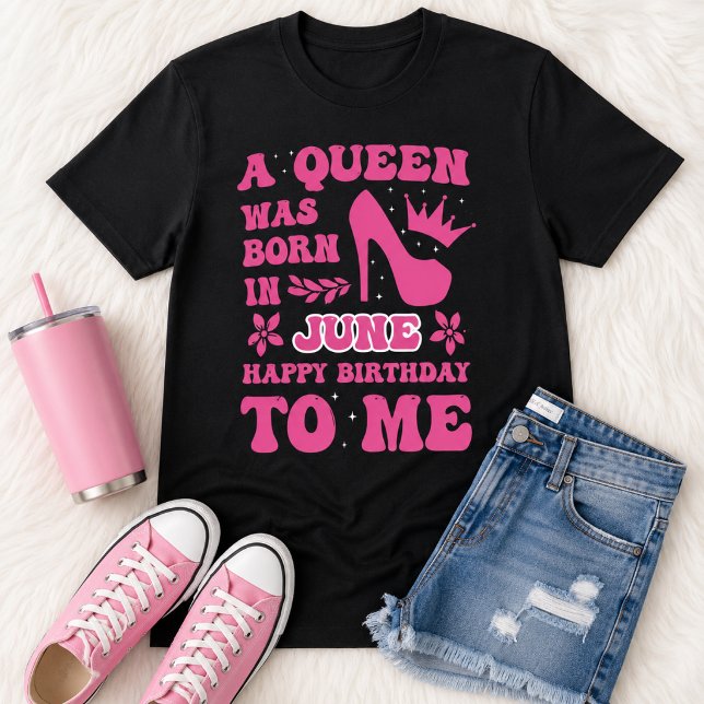 Camisa de Menina de Aniversário de Junho Princesa  (Criador carregado)