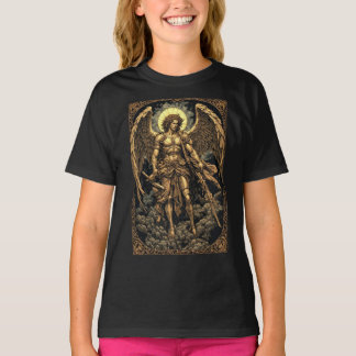 Camisa de menina do Santo Miguel Dourado