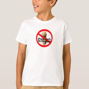 Camisa de Menino com Alerta de Alergia a Amendoim