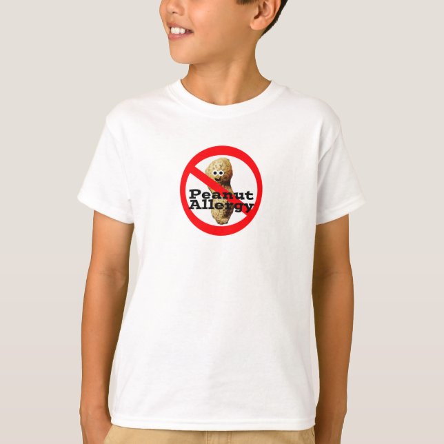Camisa de Menino com Alerta de Alergia a Amendoim (Frente)