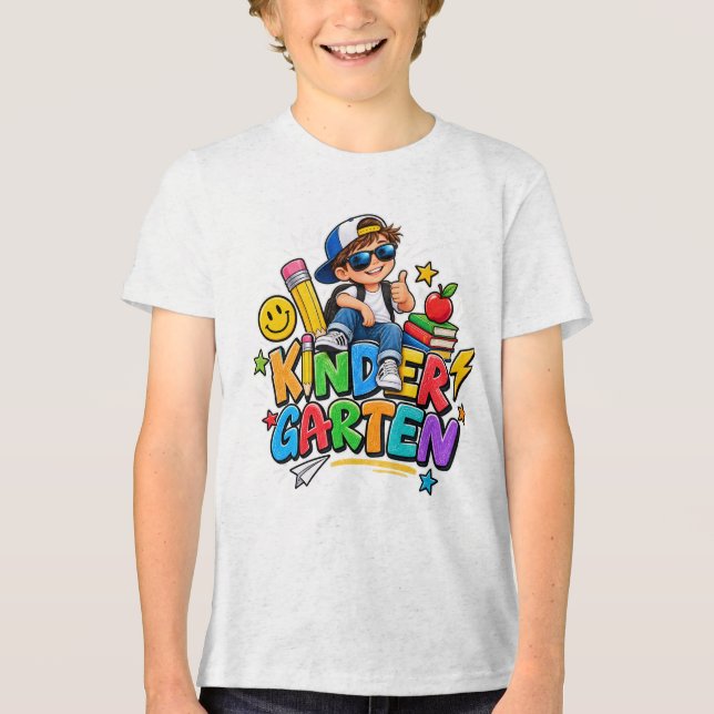 Camisa de Menino de Jardim de Infância para o Prim (Frente)