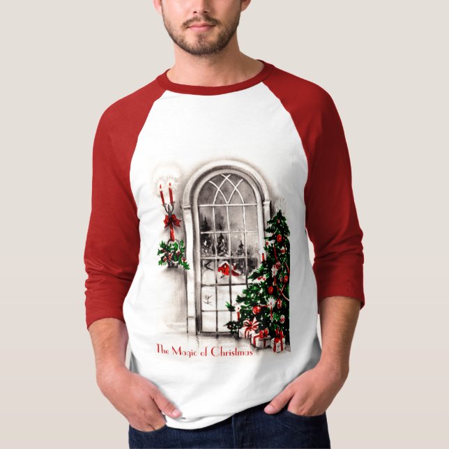 Camisa de Mens da Janela de Natal (Frente)