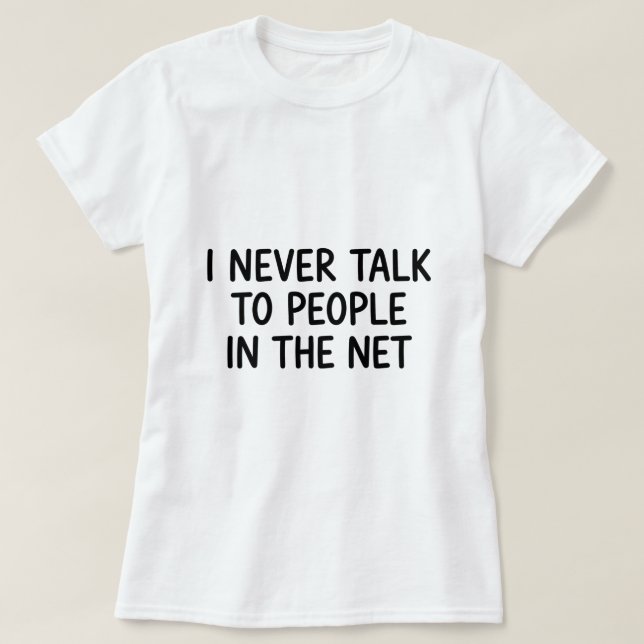 Camisa de mentira branca engraçada de volei nunca  (Frente do Design)