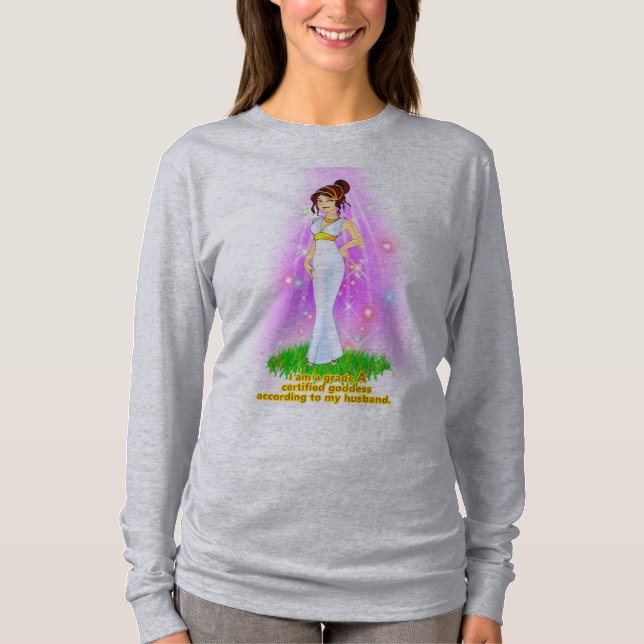 Camisa de Mestria da Deusa (Cabelo Marrom) (Frente)