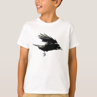 Camisa de Moda de Arte Negra Voadora
