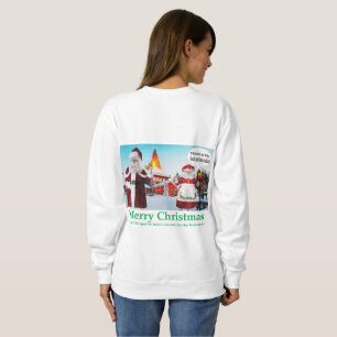 camisa de moletom das mulheres. Feliz Natal.