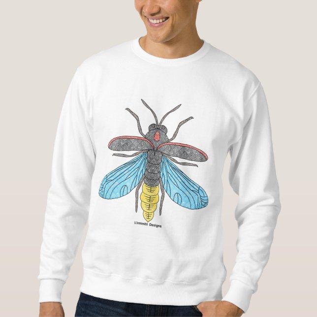 Camisa de moletom masculina Firefly (branca) (Frente)