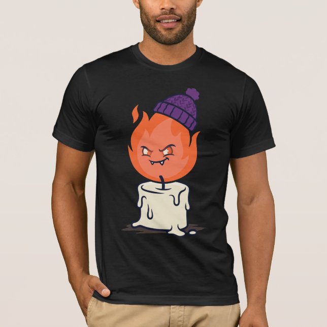 Camisa de Monstro de Vela de Chama Gorro de Hallow (Frente)