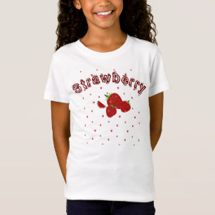 Camisa De Morango Cuta De Verão Crianças De T-Shir