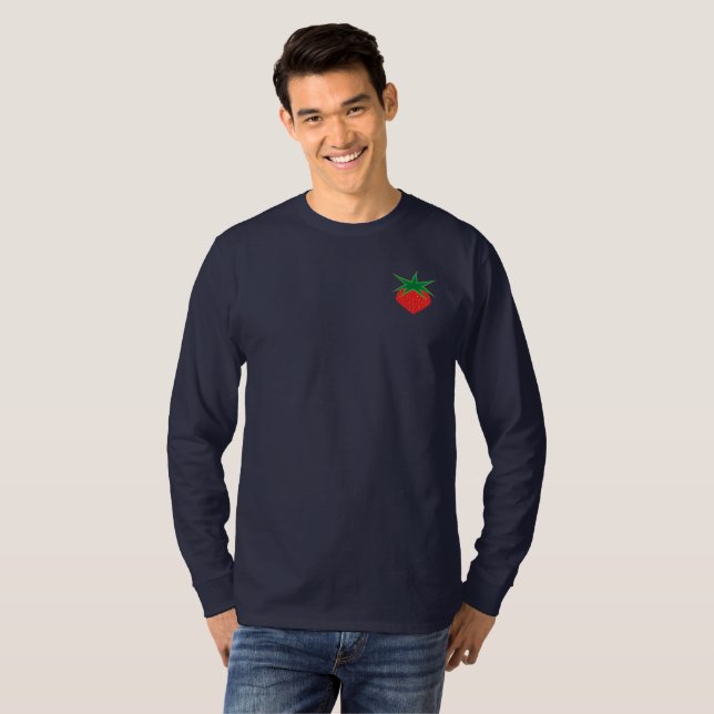 Camisa De Morango Unisex Long Sleeve Shirt (Frente Completa)