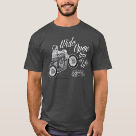 Camisa de Motocicleta de Roda Larga e Aberta