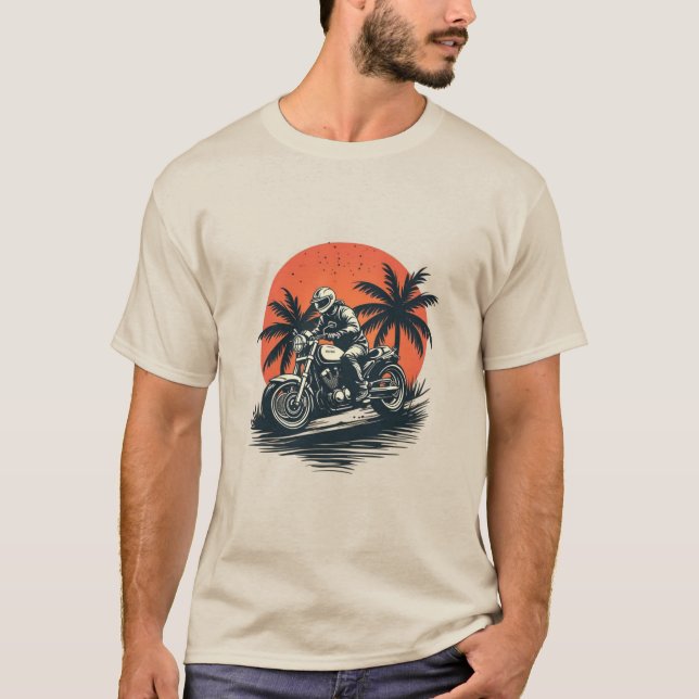 Camisa de motocicleta sunset masculino (Frente)