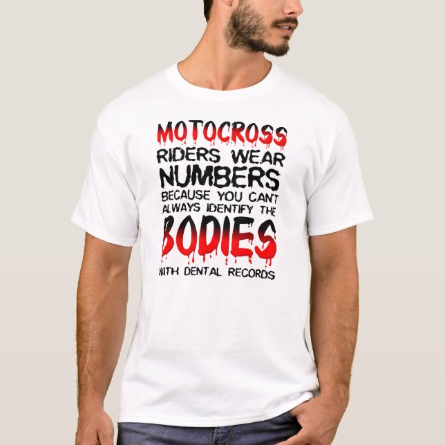 Camisa de Motocross de Dirt Bike Engraçada Número  (Frente)