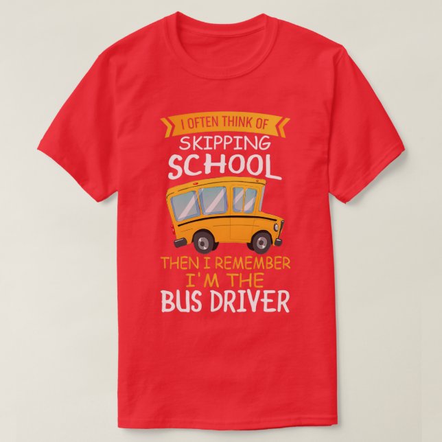 Camisa De Motorista De Ônibus Escolar Que Eu Costu (Frente do Design)