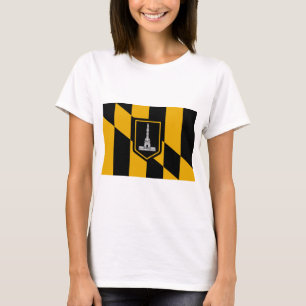 Camisa de mulher com bandeira de Baltimore, EUA